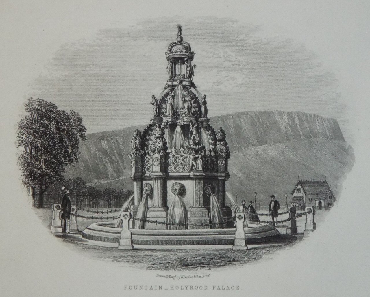 Steel Vignette - Fountain - Holyrood Palace. - 