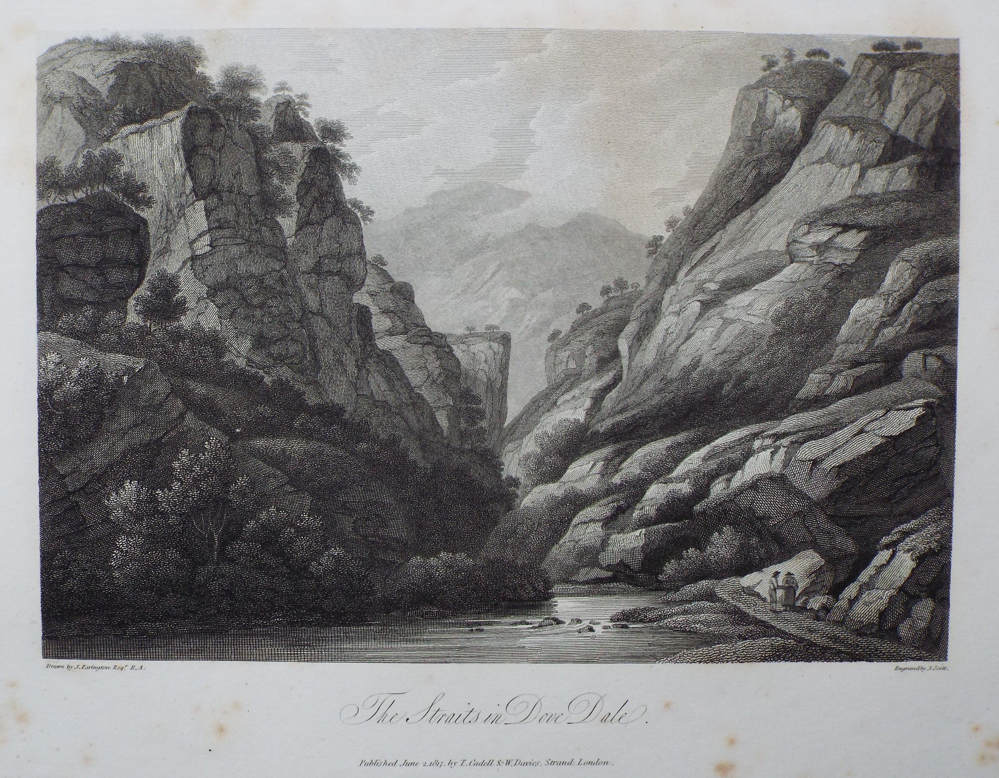 Print - The Straits in Dove Dale. - Scott