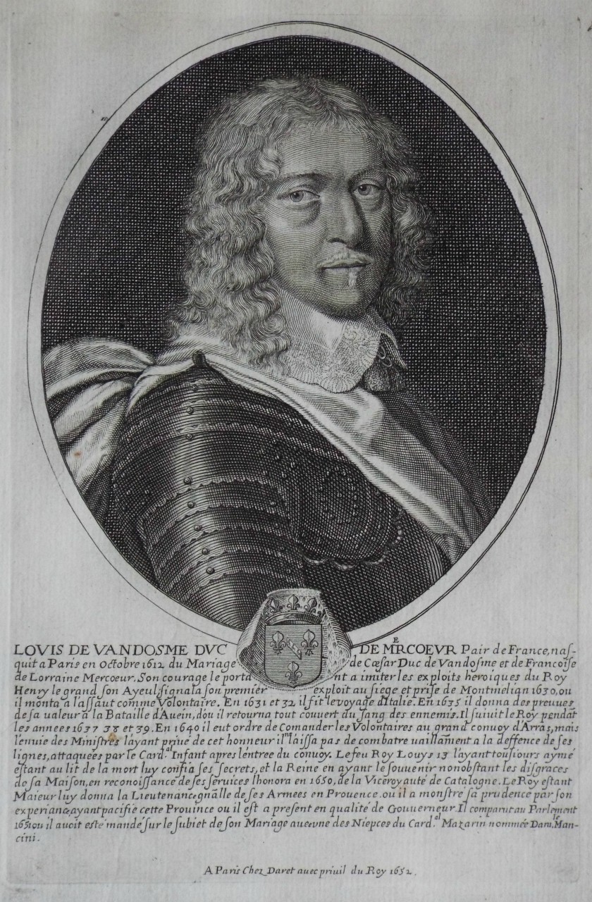 Print - Louis de Vandosme Duc de Mercoeur