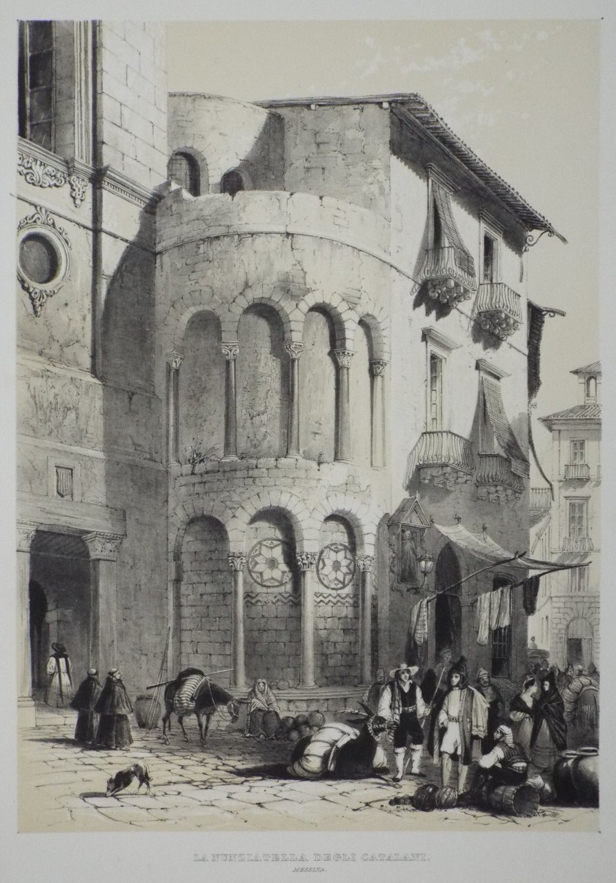 Lithograph - La Nunziatella degli Catalani. Messina. - Moore