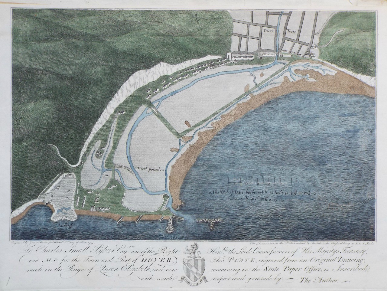 Print - (Plot of Dover Harbour) - Basire