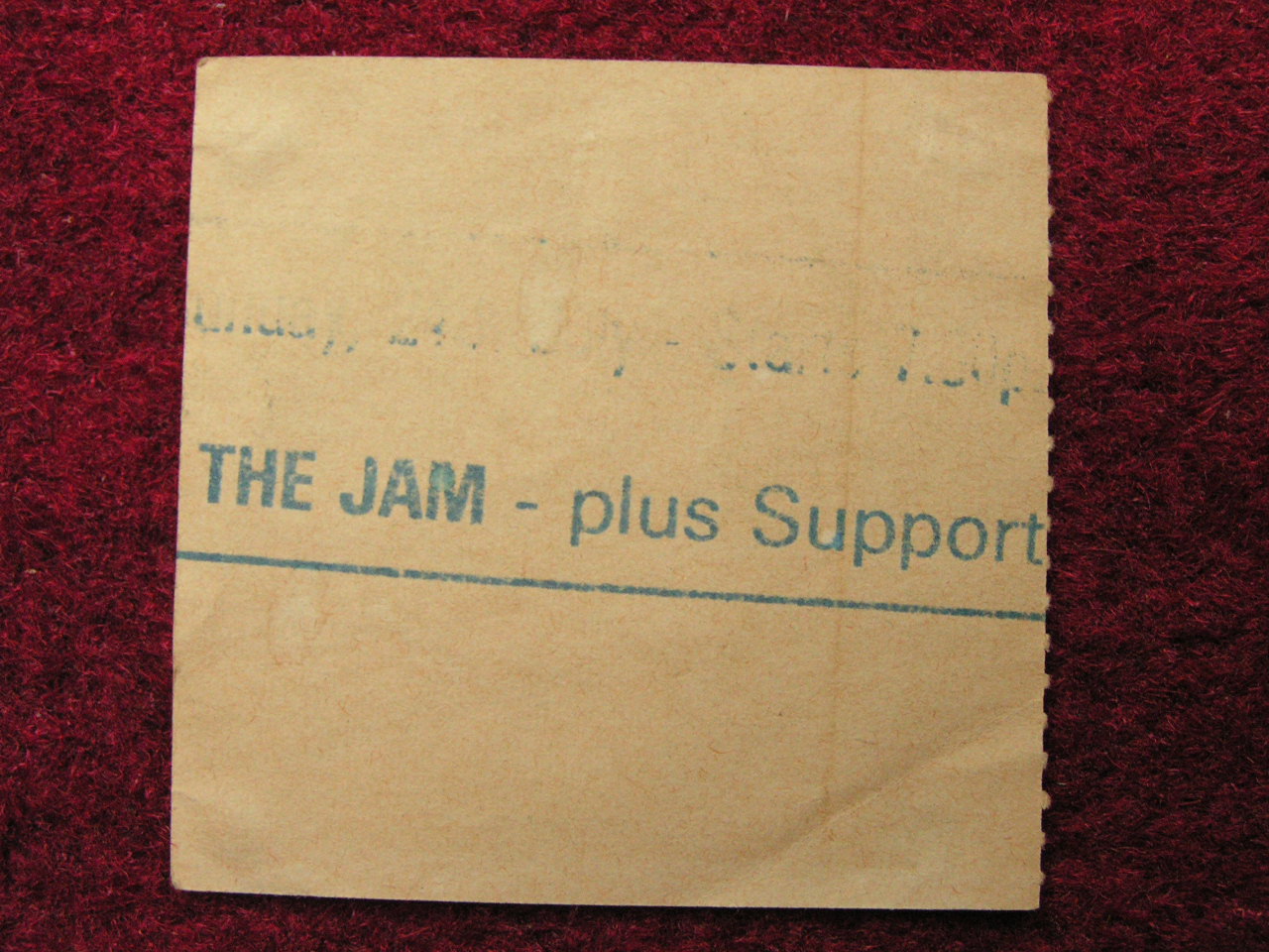 Ticket Stub - The Jam Hammersmith Odeon