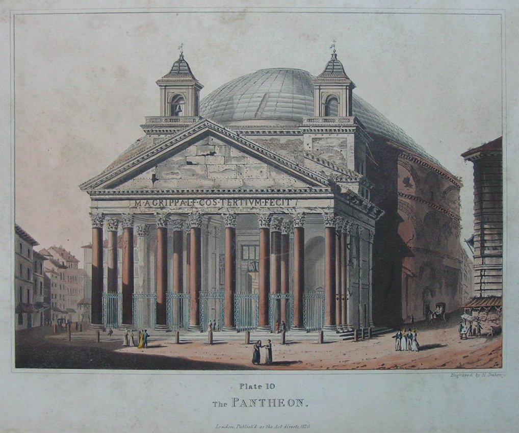 Aquatint - The Pantheon. - Dubourg