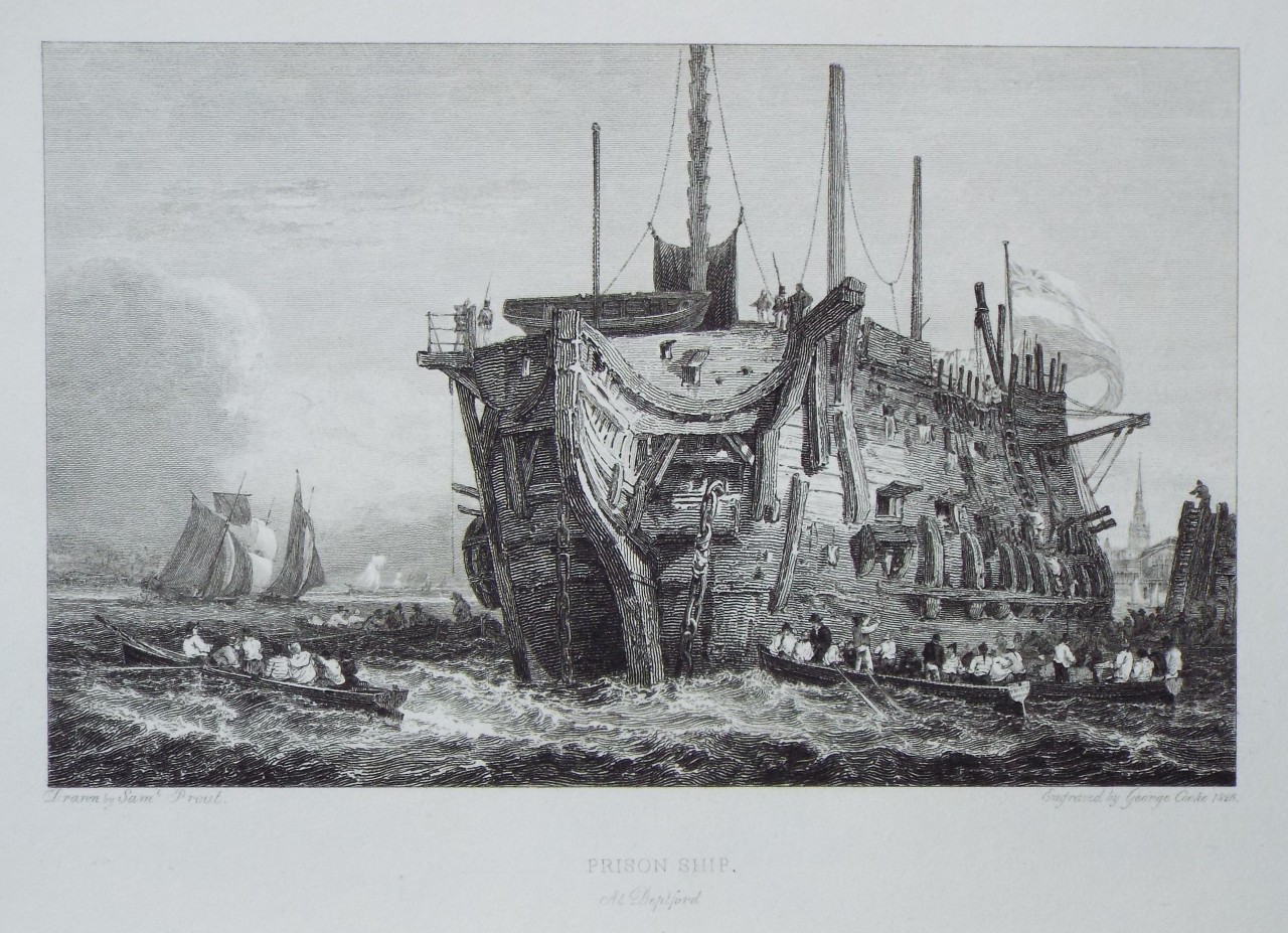 Print - Prison Ship at Deptford - Cooke