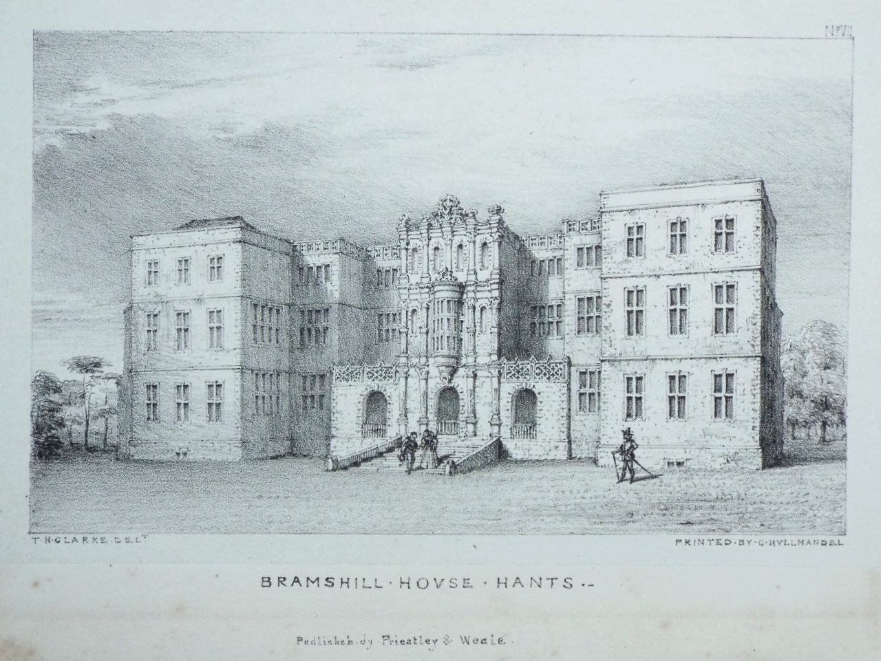 Lithograph - Bramshill House Hants