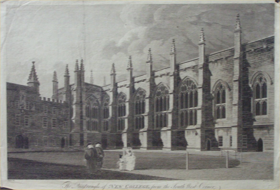Print - The Quadrangle of New College from the South West Corner - Lowry