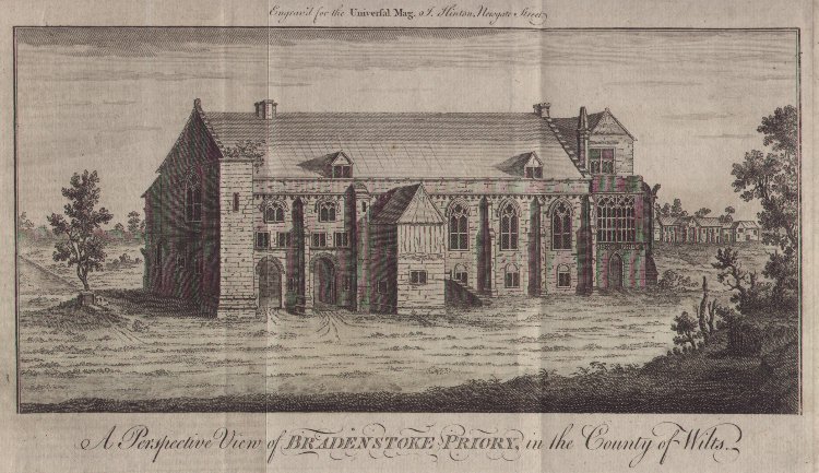 Print - A Perspective View of Bradenstoke Priory, in the Co of Wilts