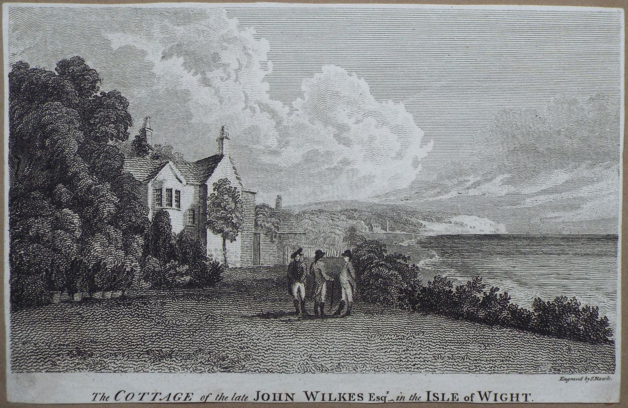 Print - The Cottage of the late John Wilkes Esqr. in the Isle of Wight. - Rawle