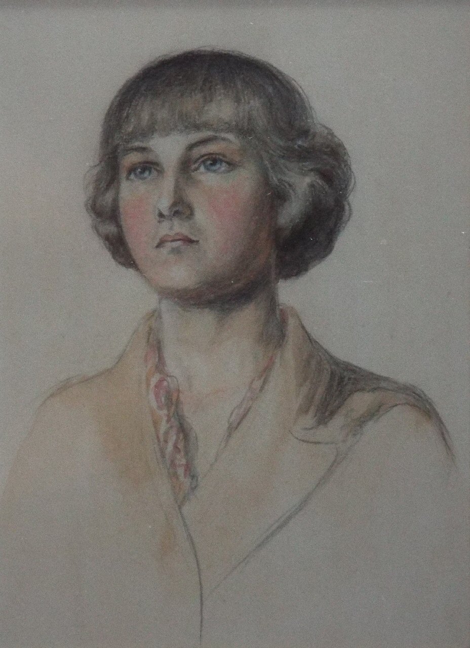 Pencil & watercolour - Portrait of a young woman