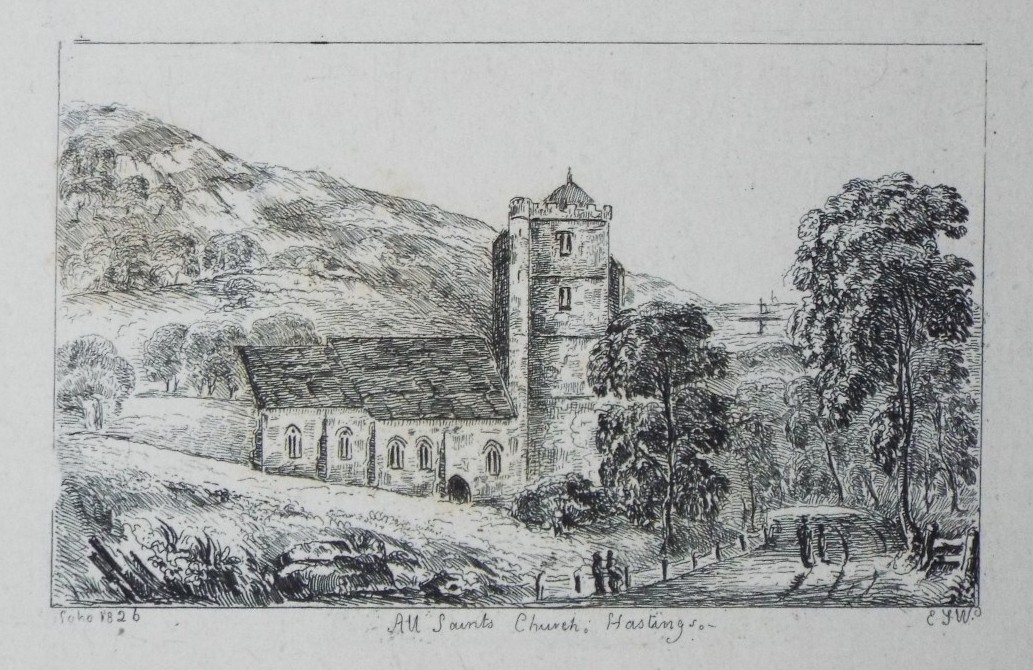 Etching - All Saints Church Hastings - Wilkinson