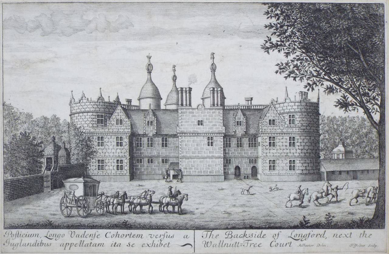 Print - The Backside of Longford, next the Wallnutt-tree court... - Yeates