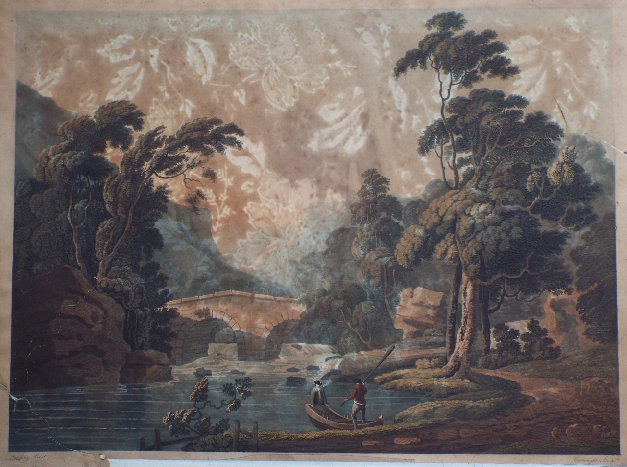 Aquatint - (River landscape) - 