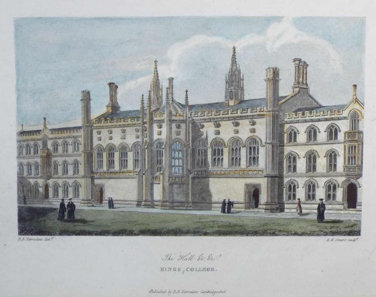 Print - The Hall &c. &c. Kings College. - Smart