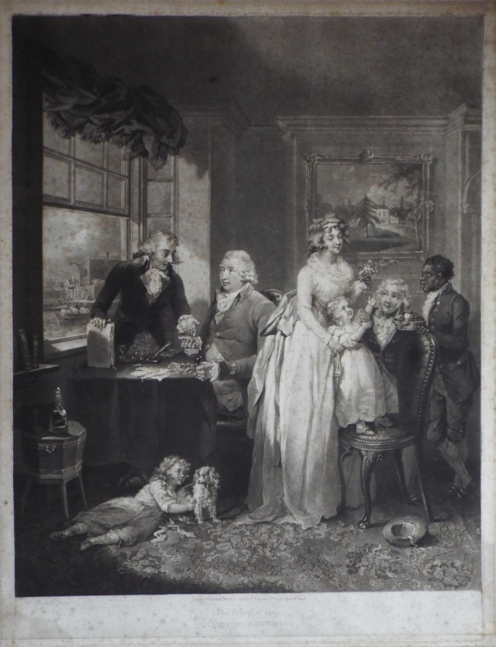 Mezzotint - The Fruits of Early Industry & Oeconomy. - Ward