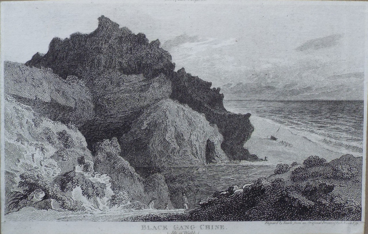 Print - Black Gang Chine. (Isle of Wight.) - Rawle