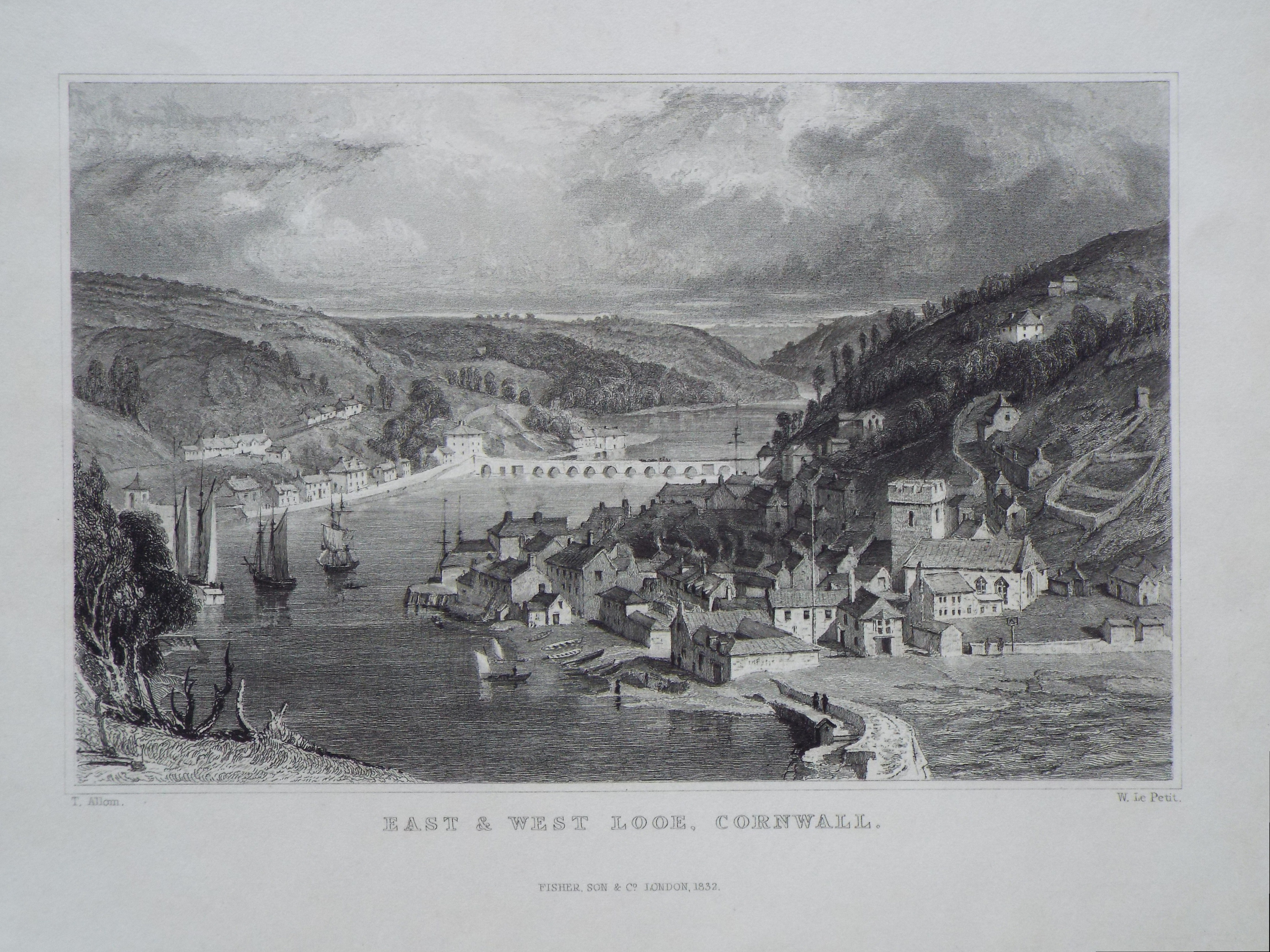 Print - East and West Looe, Cornwall. - Le