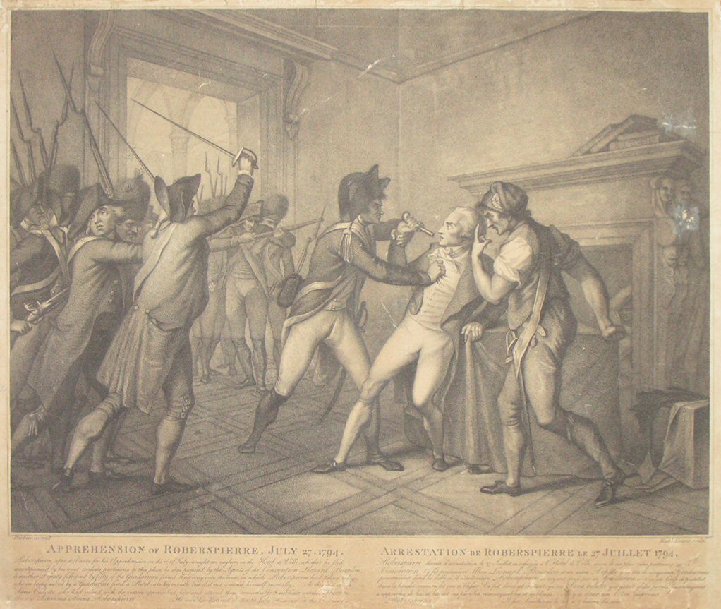 Stipple - Apprehension of Roberspierre, July 27, 1794. Arrestation de Roberspierre le 27 Juillet 1794. - Sloane