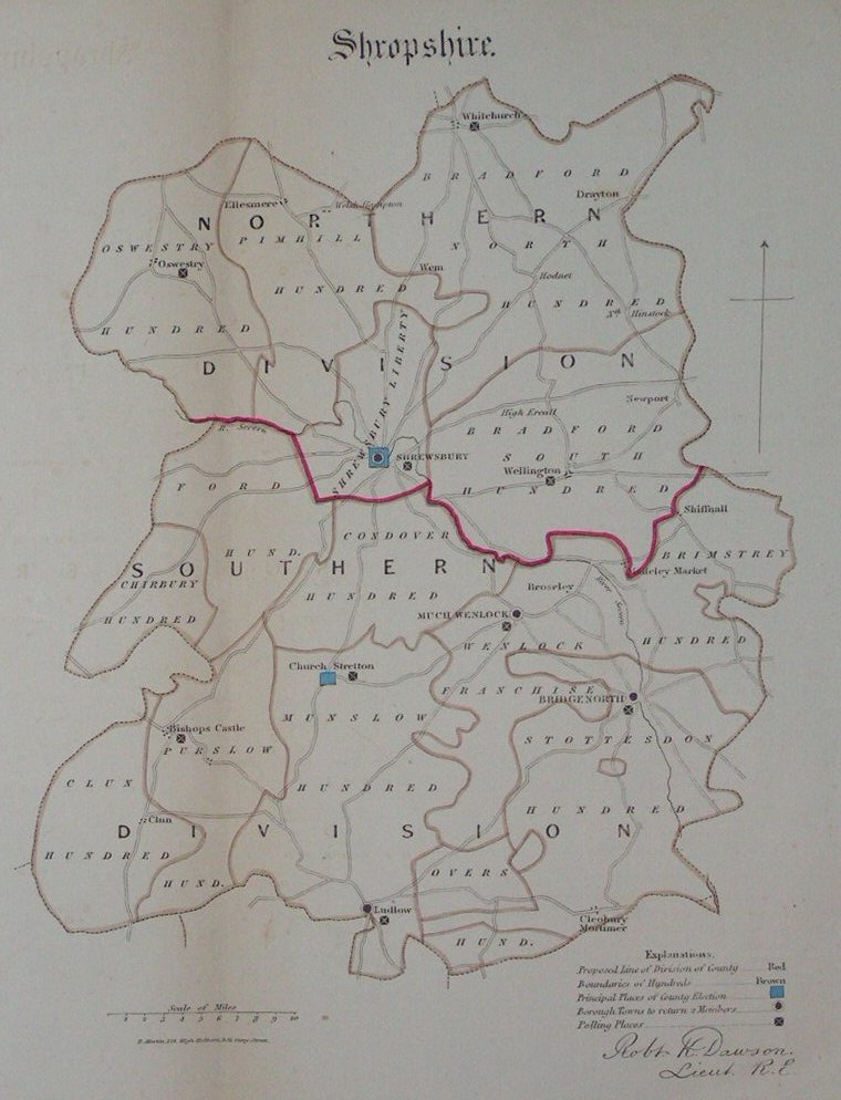 Map of Shropshire - Dawson