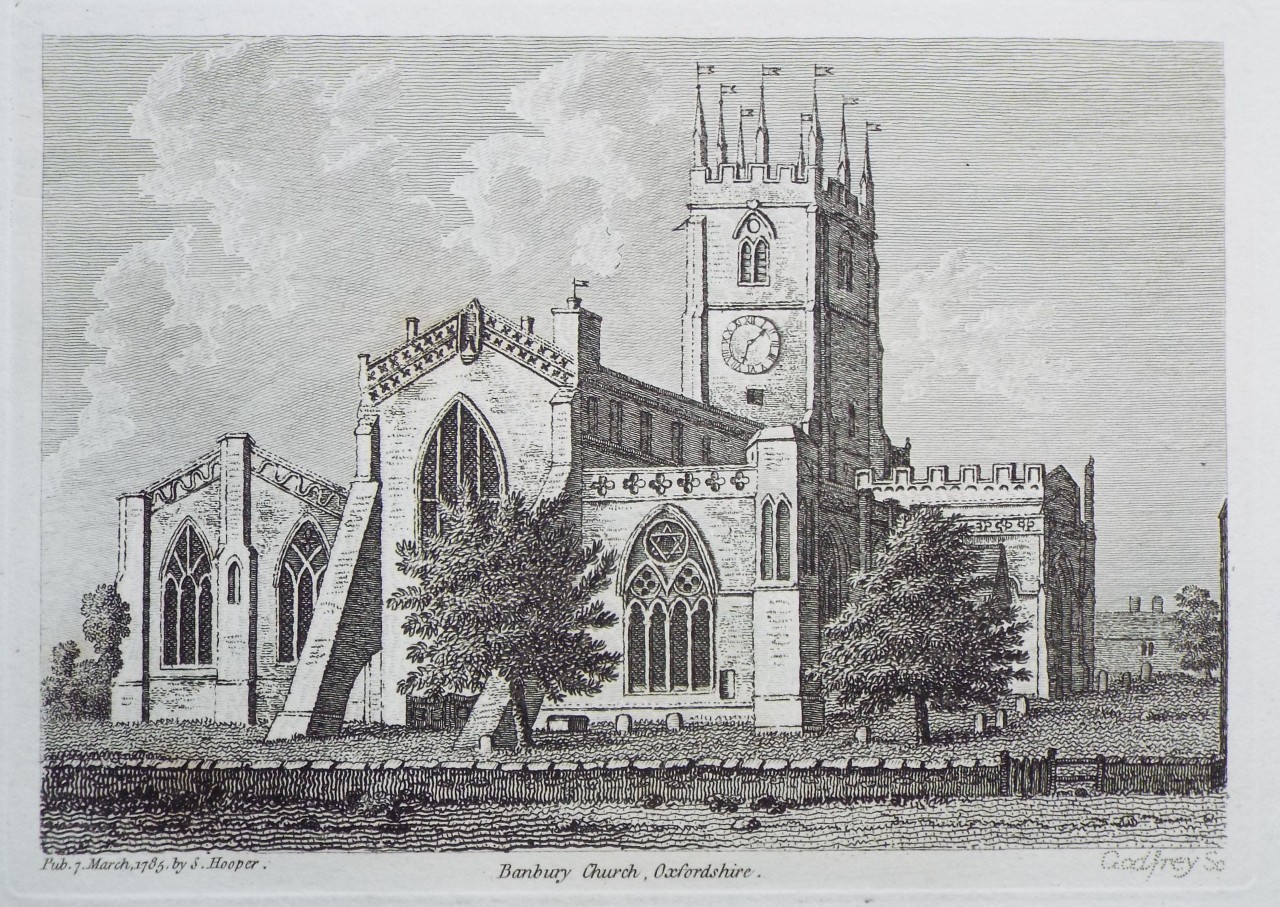 Print - Banbury Church, Oxfordshire. - 