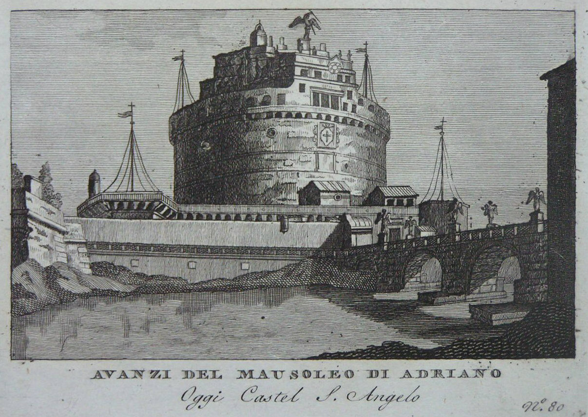 Print - Avanzi del Mausoleo di Adriano Oggi Castel S. Angelo