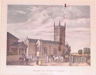 Lithograph - Entrance into Devizes, from London.