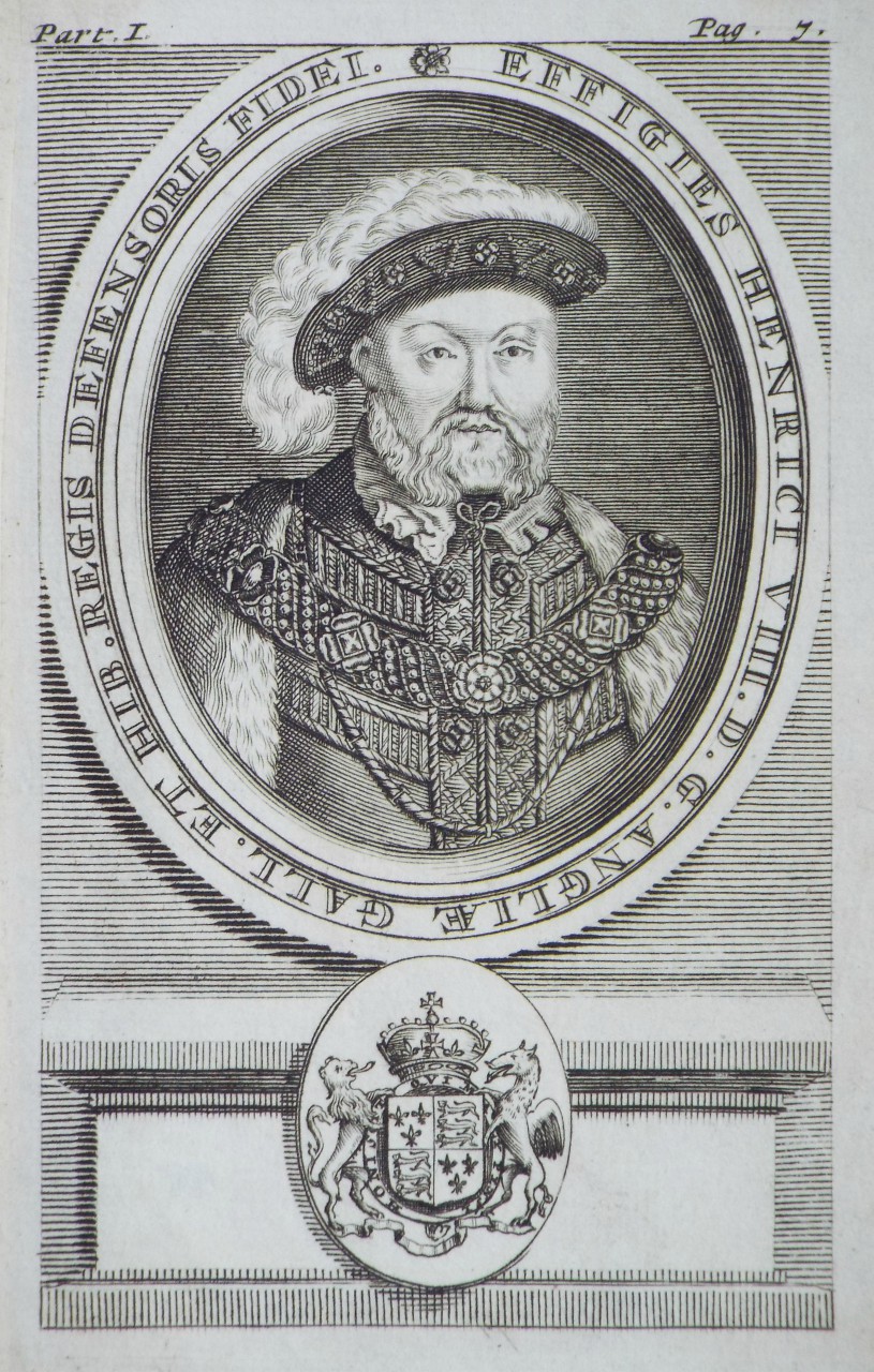 Print - Effigies Henrici VIII. D. G. Angliae Gall. et Hib. Regis Defensoris Fidei.