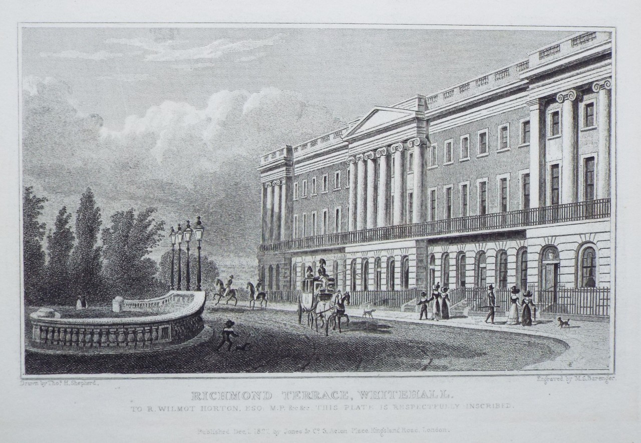 Print - Richmond Terrace, Whitehall. - Barenger