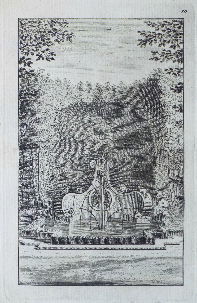 Print - The Cat and the Mice Fountain in the Labyrinth of Versailles - Bickham