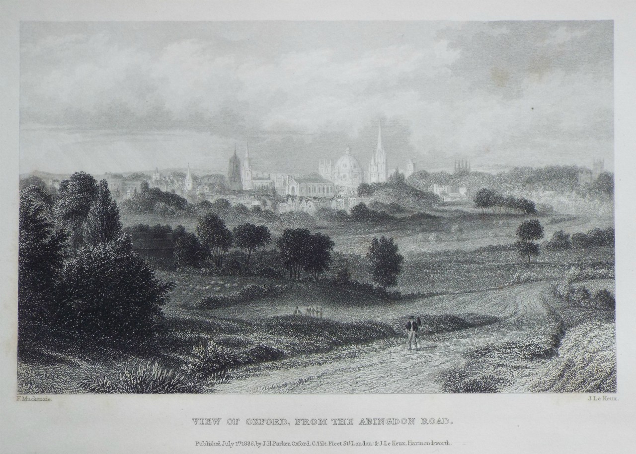 Print - View of Oxford from the Abingdon Road. - Le