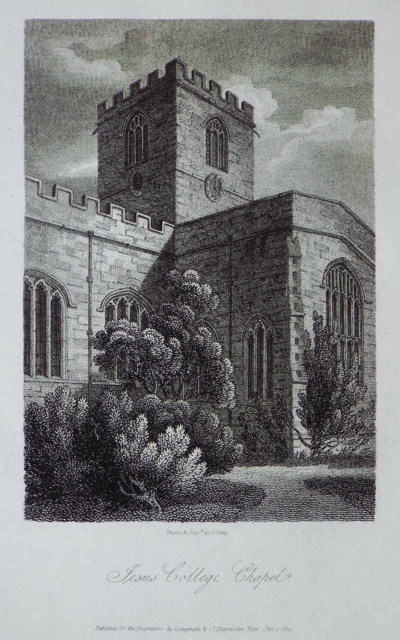 Print - Jesus College Chapel. - Greig