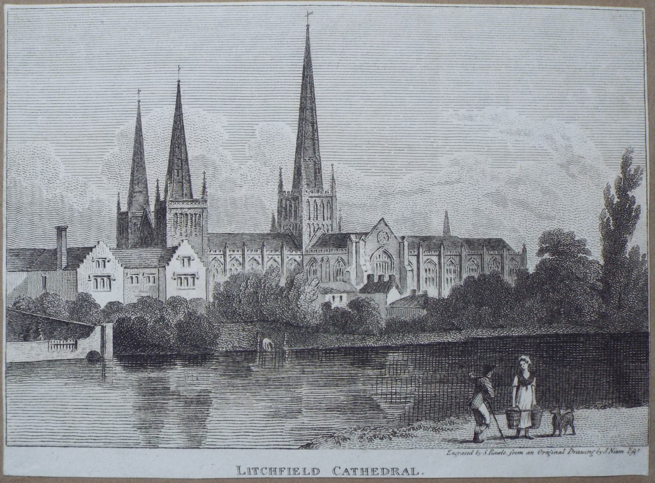 Print - Lichfield Cathedral. - Rawle