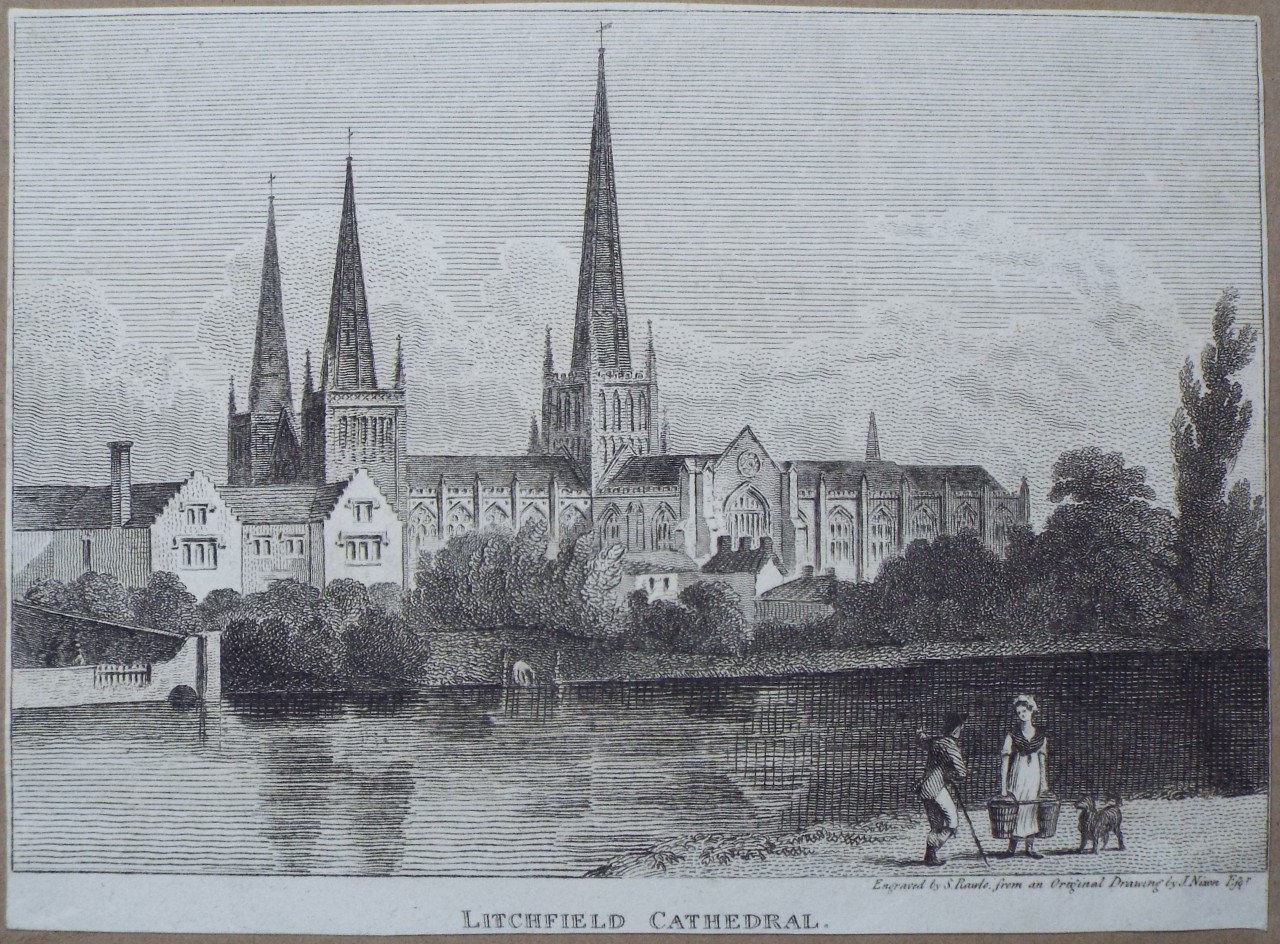 Print - Lichfield Cathedral. - Rawle