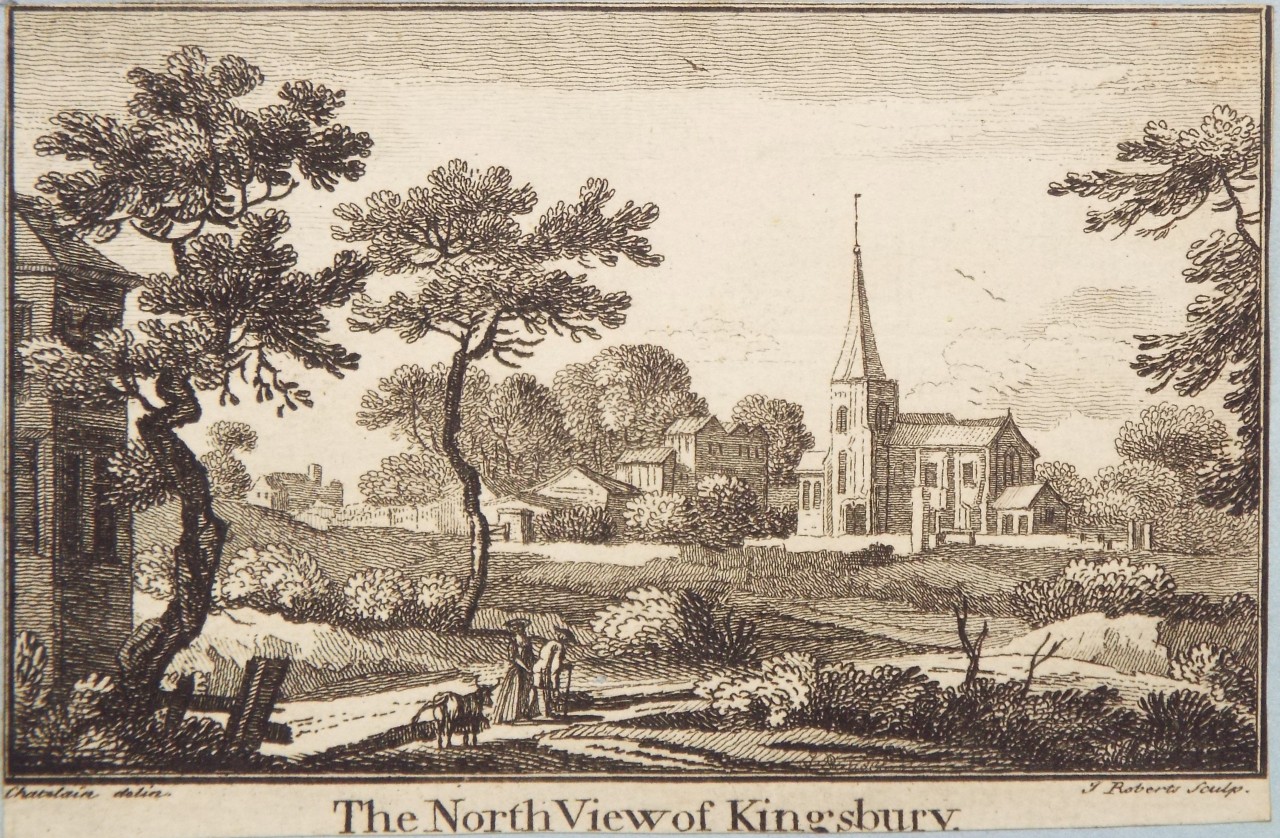 Print - The North View of Kingsbury. - Roberts