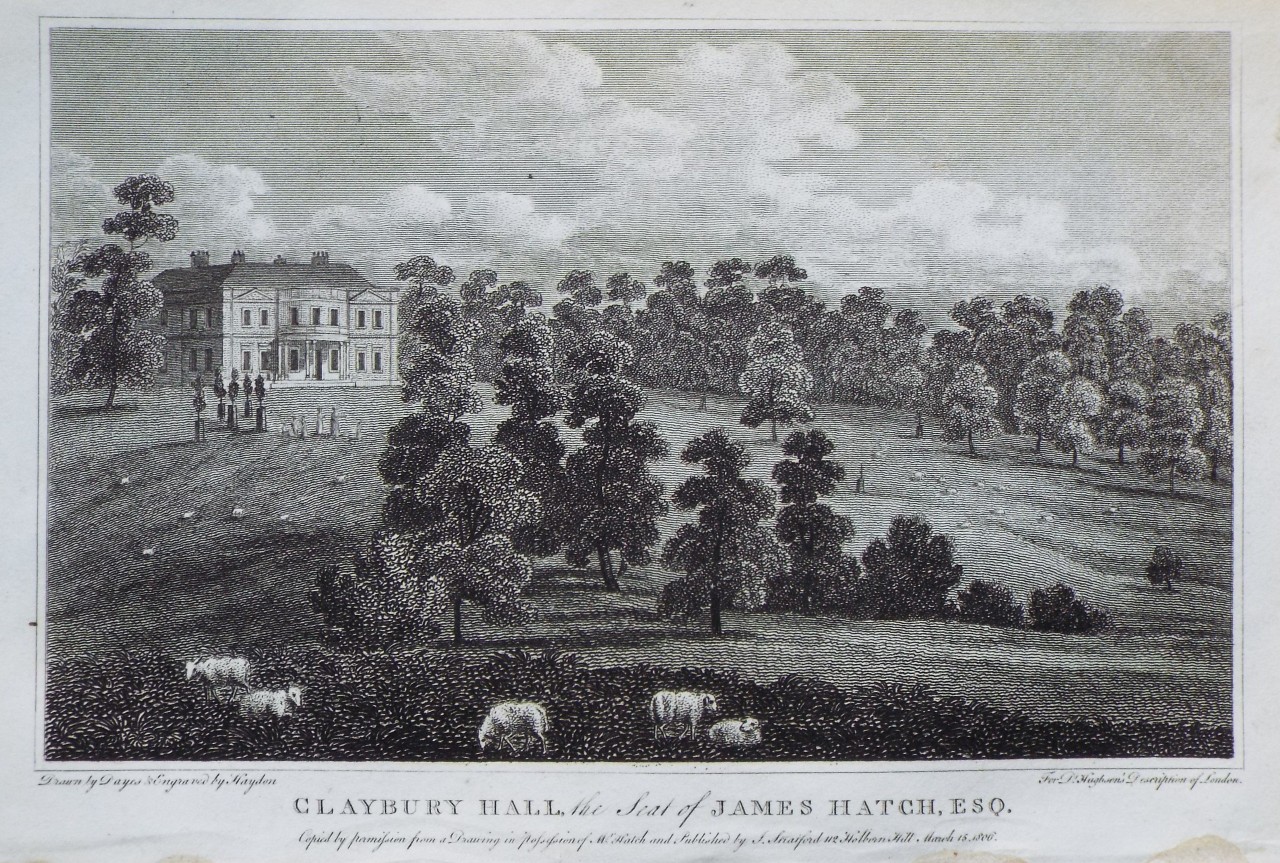 Print - Claybury Hall, the Seat of James Hatch, Esqr. - 