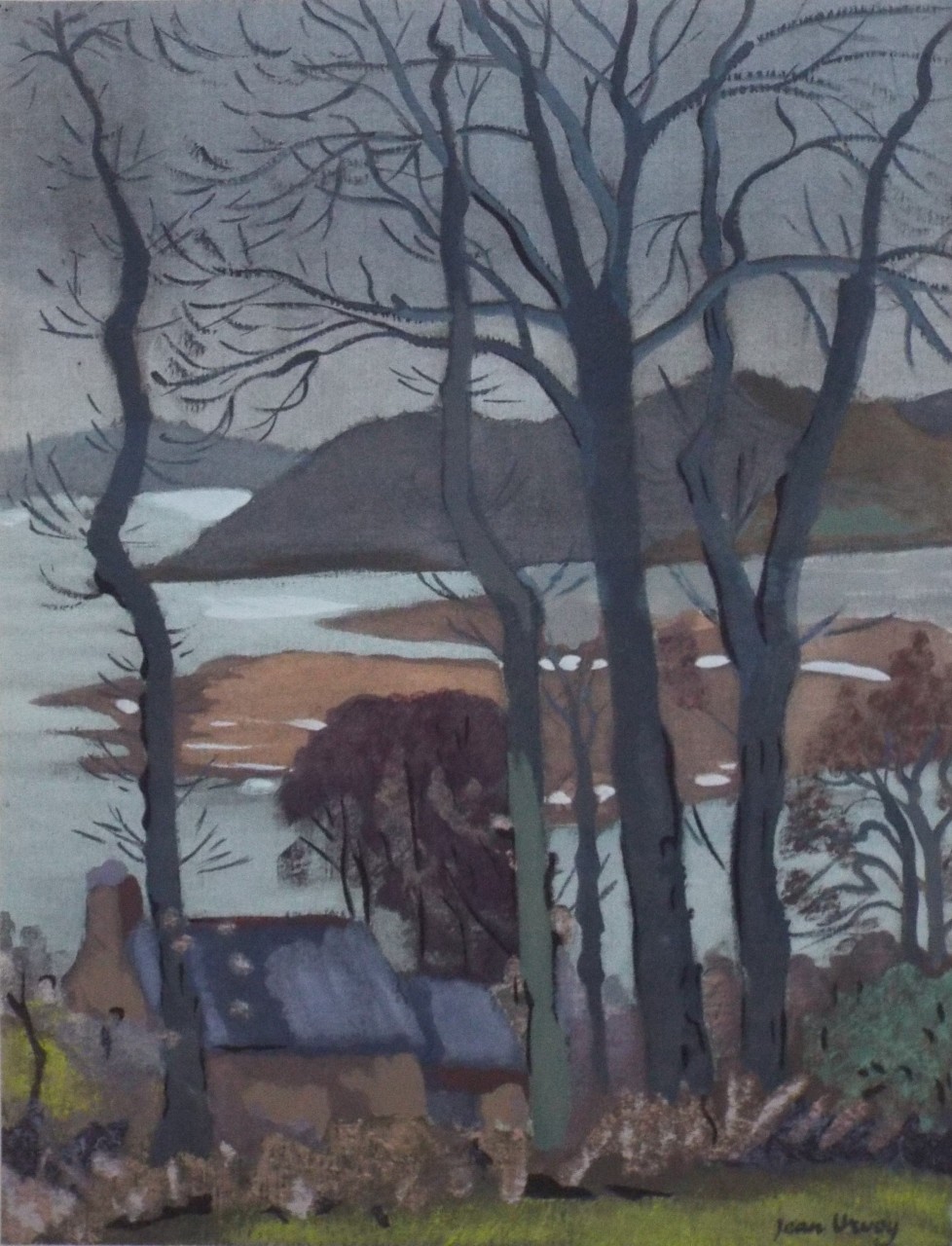 Pochoir Gouache - Le Mont Garot