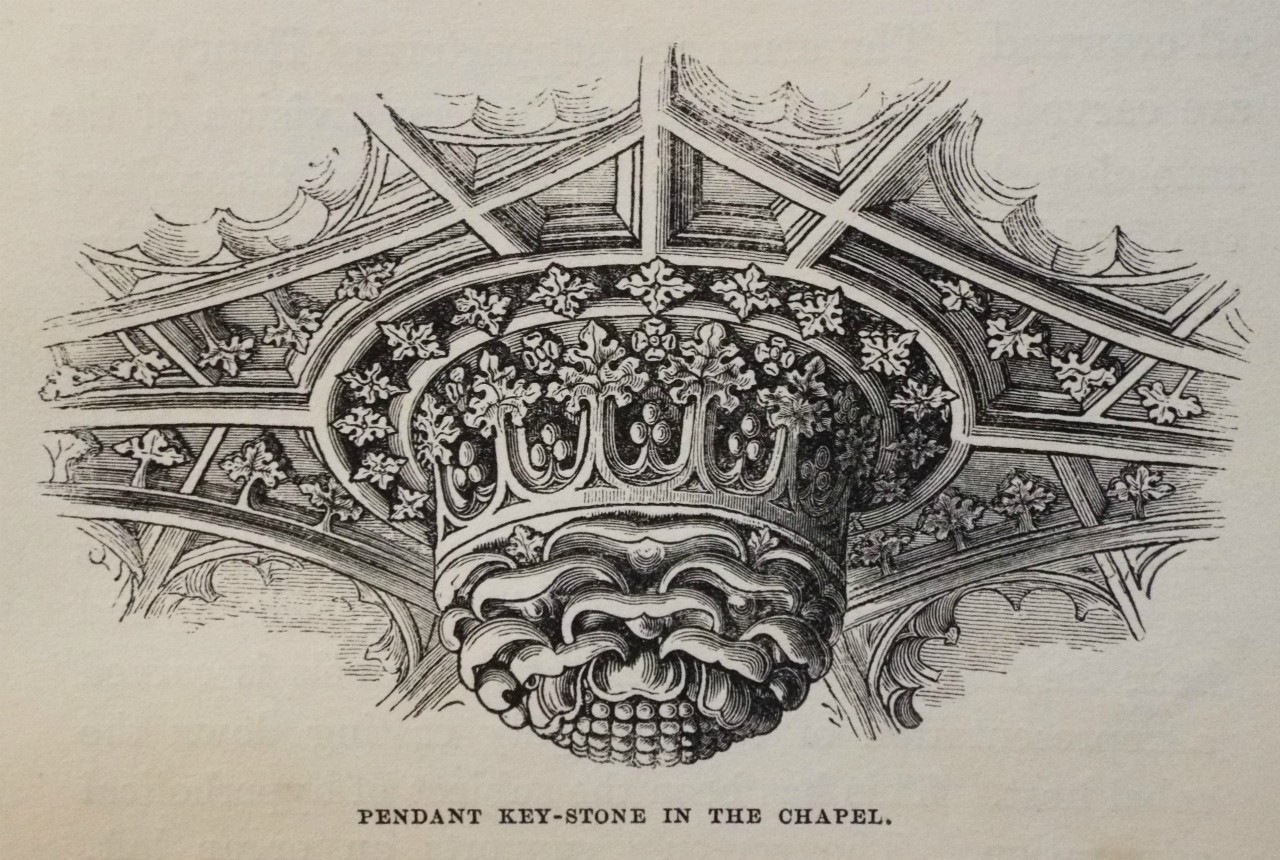 Wood - Pendant Key-stone in the Chapel.