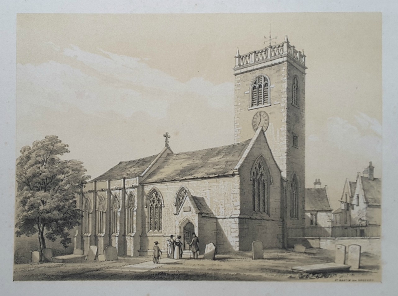 Lithograph - St. Martin cum Gregory. - Monkhouse