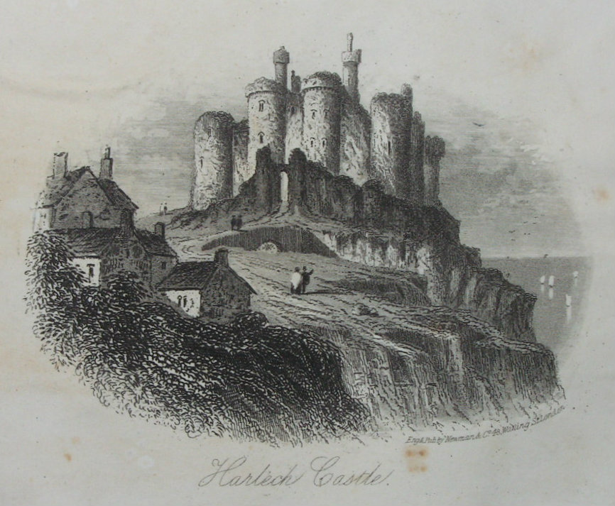 Steel Vignette - Harlech Castle. - Newman