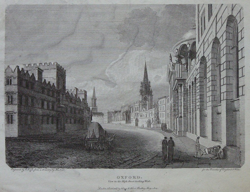 Print - Oxford. View in the High Street Looking West - Roffe