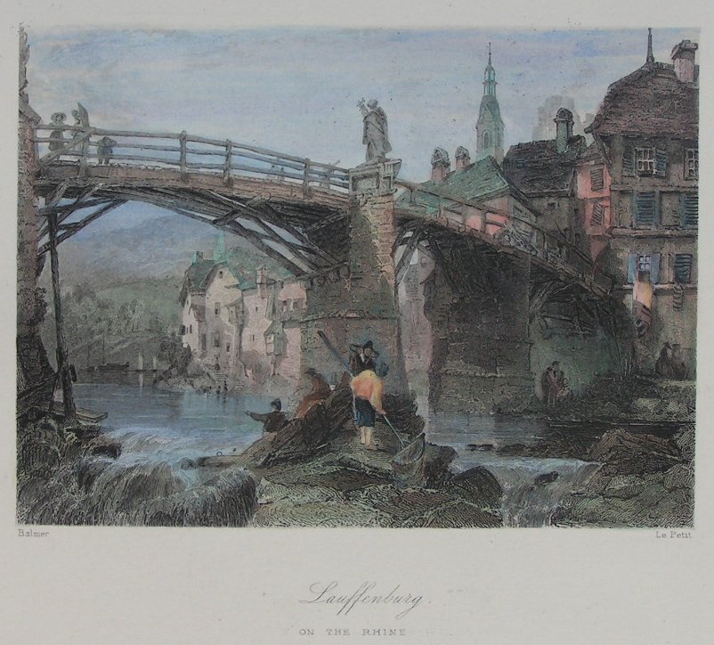 Print - Lauffenberg on the Rhine - Le