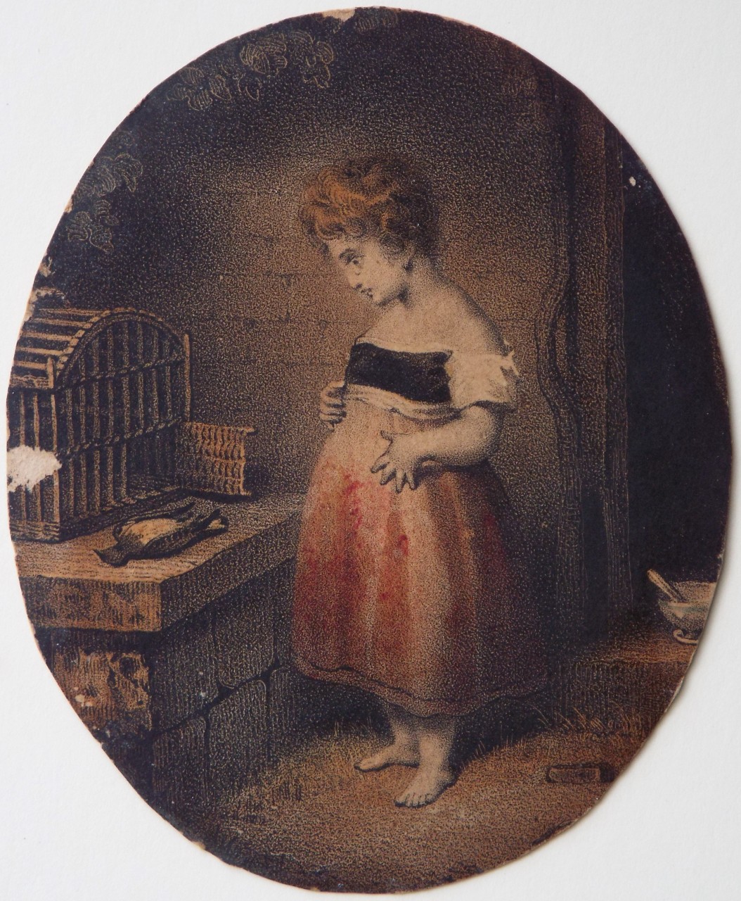 Lithograph - The dead bird