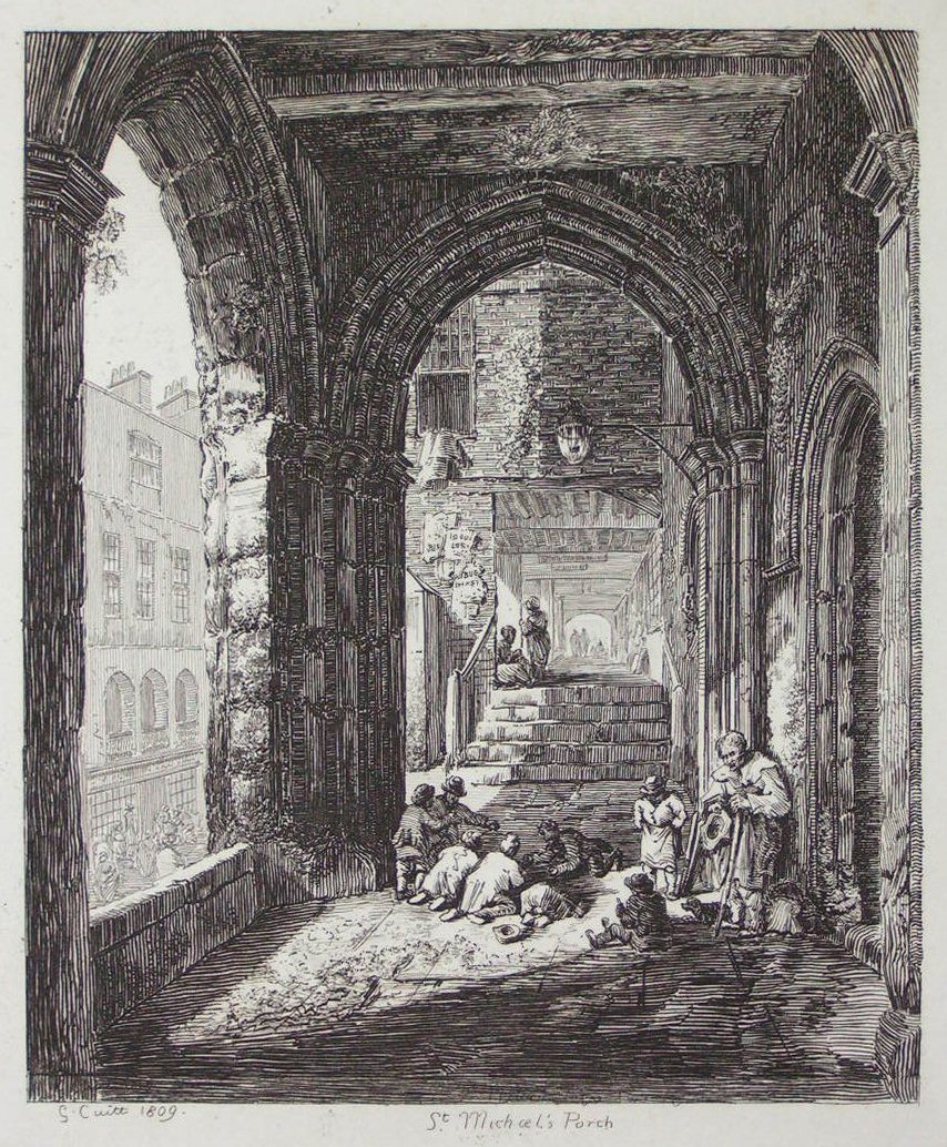 Etching - St Michael's Porch - Cuitt