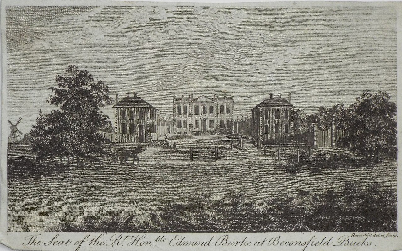 Print - The Seat of the Rt. Honble. Edmund Burke at Beaconsfield.