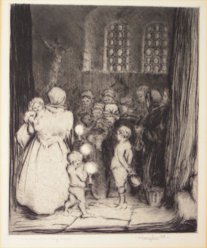 Etching - In the Chapel of Sang Bruges - Smith,
