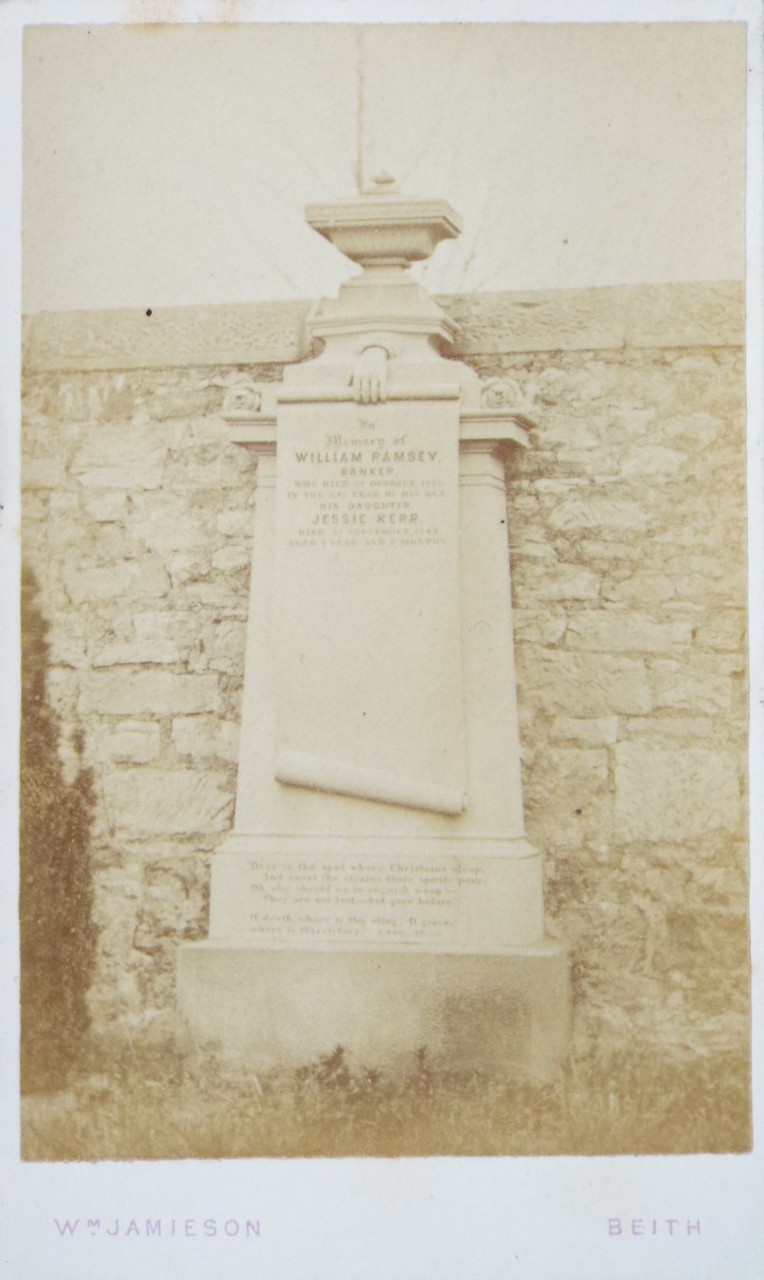Photograph - Gravestone of William Ramsey and Jessie Kerr