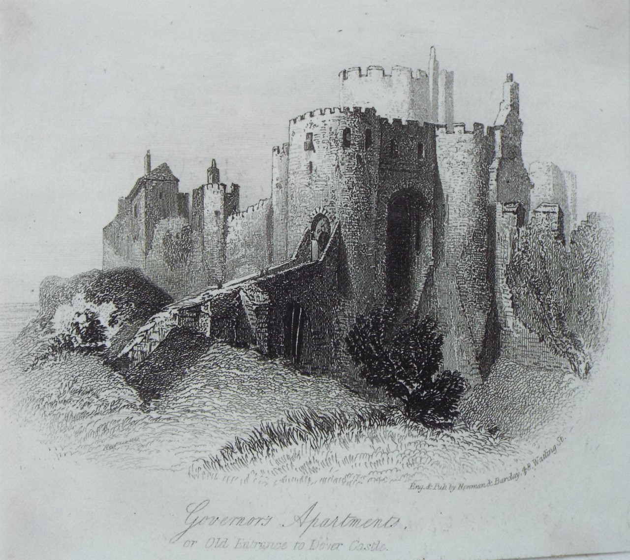 Steel Vignette - Governor's Appartments, or Old Entrance to Dover Castle. - Newman