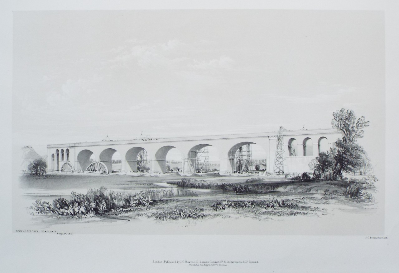 Lithograph - Woolverton Viaduct. August 1837. - Bourne