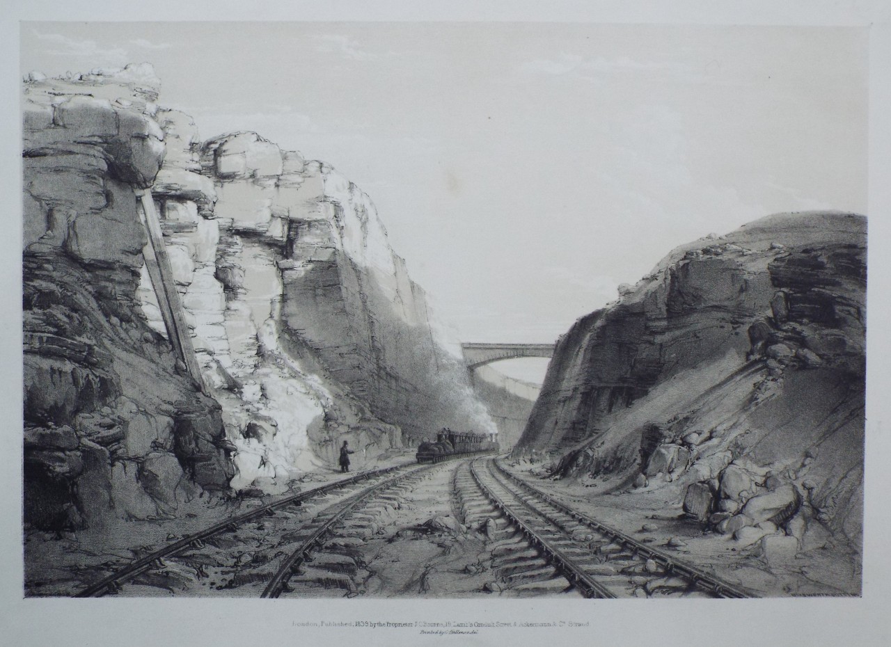 Lithograph - Blisworth Cutting - Bourne