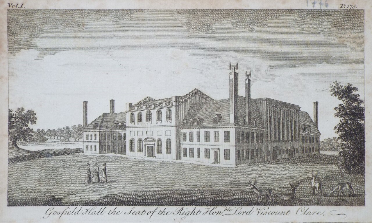 Print - Gosfield Hall the Seat of the Right Honble. Lord Viscount Clare.