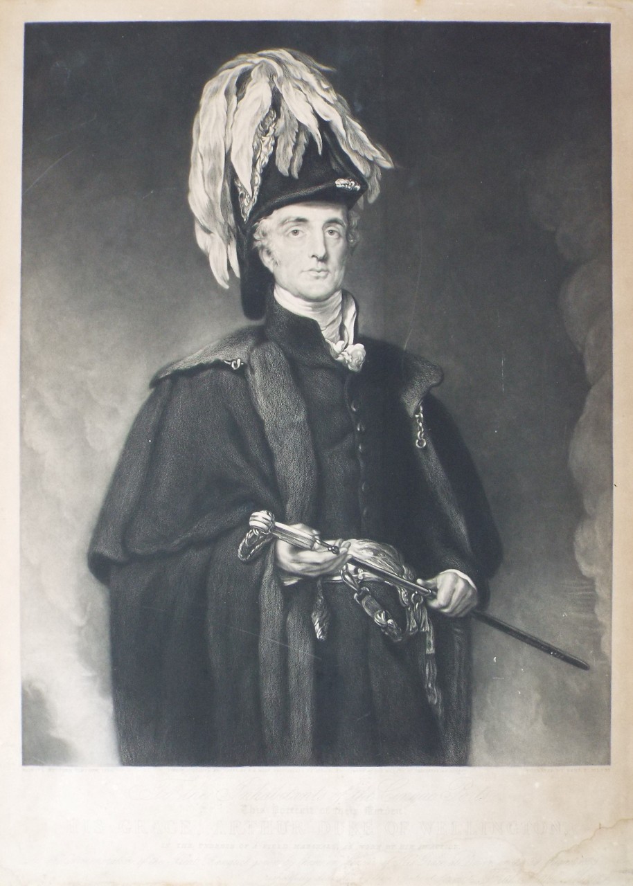 Mezzotint - His Grace, Arthur Duke of Wellington - Gibbon